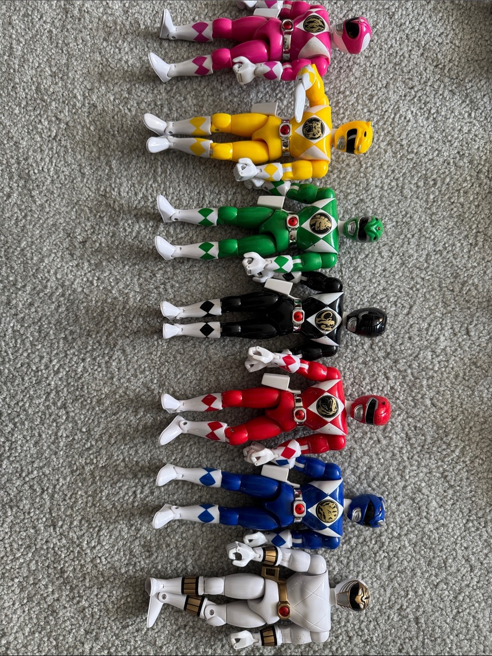 1990s Bandai Power Rangers Action Figure Set - Multicolor Kids Toy